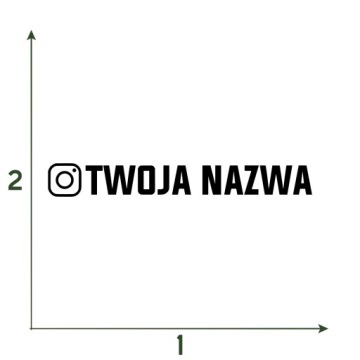 Наклейка INSTAGRAM с собственным текстовым именем учетной записи на окно автомобиля, 15 см, ТВЕРДАЯ