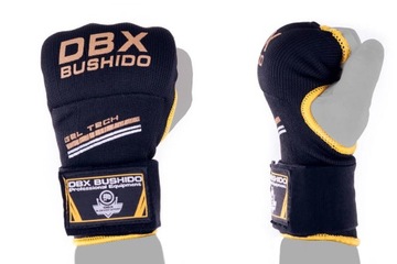 Бинты для боксерских перчаток DBX Bushido Gel, черный/золотой, S/M