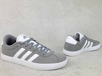 ADIDAS VL COURT 3.0 ID6314 ОБУВЬ КРОССОВКИ SAMBA КОЖАНЫЕ СЕРЫЕ