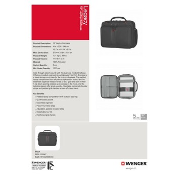 Сумка для ноутбука Wenger Legacy 16 дюймов 600647