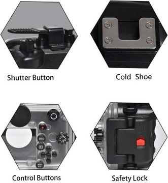 Wodoodporna Obudowa podwodna SeaFrogs do aparatu Olympus TG-6 60m czarna