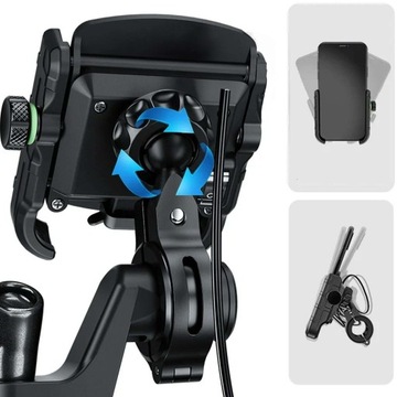 Держатель для телефона Kewig с GPS-приемником для мотоцикла, зарядное устройство QC ДЛЯ телефона для мотоцикла