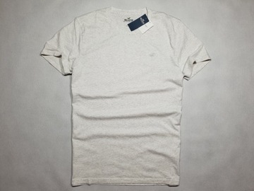 HOLLISTER t-shirt jasny szary classic fit L