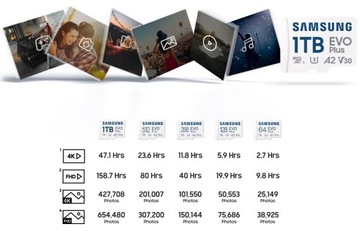 Самсунг | Карта MicroSD | ЭВО Плюс | 64 ГБ | Карта памяти microSDXC | ФлдДд