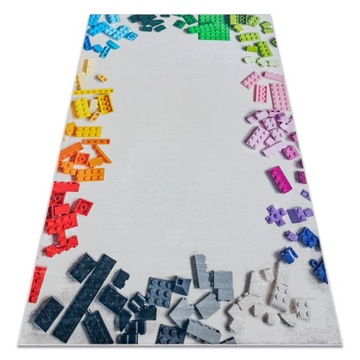 БАМБИНО детский моющийся коврик, нескользящий - бежевый 120х170 см УЗОРЫ