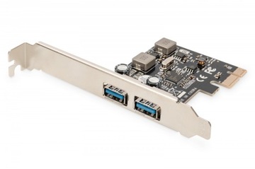 Kontroler karta PCIe do rozbudowy PC o 2x USB3 Low Profile