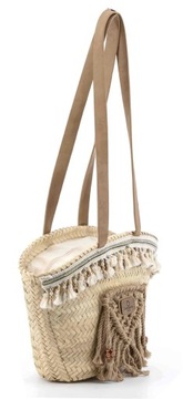 Kosz torebka pojemna na plażę, ozdobna Simó Sastre