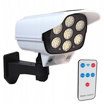 LAMPA SOLARNA 70 LED 8W + PILOT KAMERA ATRAPA