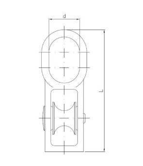 Bloczek do lin ocynkowany pojedynczy 50mm 1szt.