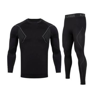 Мужское нижнее белье Alpinus Thermoactive Active Base Layer Set чёрное XL