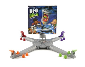 UFODRON GRA ZRĘCZNOŚCIOWA DRON WYRZUTNIA UFOLUDKI KOSMICI LUCRUM GAMES 8+