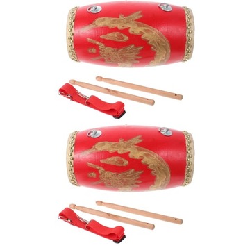 Кожаный барабан на талии для детей Мини-деревянная игрушка для детей