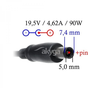 Zasilacz Akyga AK-ND-68 Ładowara do laptopa DELL 19.5V 2.31A 45W 4.5x3.0mm
