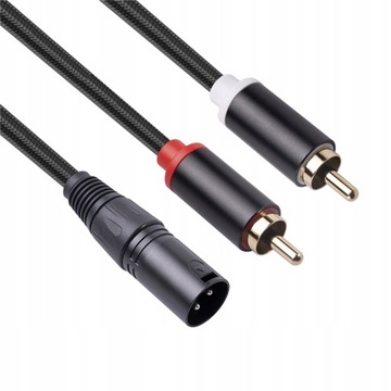 do podwójnego kabel Audio RCA A1 XLR męskie 3 Pin