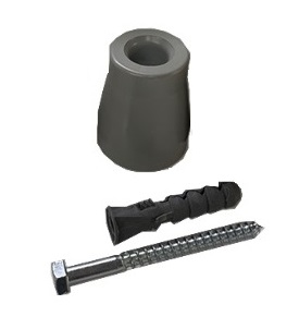 Odbojnik do drzwi Garażowych gumowy h-59 mm szary