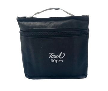 МАРКЕРЫ АЛКОГОЛЬНЫЕ ДВУСТОРОННИЕ 60 шт + ЧЕХОЛ + ПОДСТАВКА