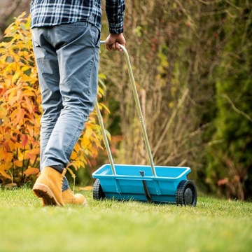 Сеялка для внесения удобрений, семян трав, каток, солнечный разбрасыватель песка Cellfast 12 л