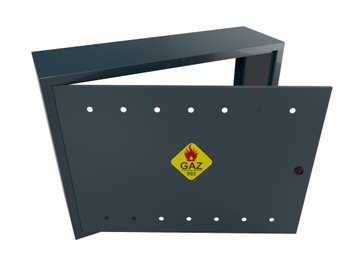 SZAFKA GAZOWA 600x800x250 GRAFIT skrzynka na zawór z kluczykiem +NÓŻ GRATIS