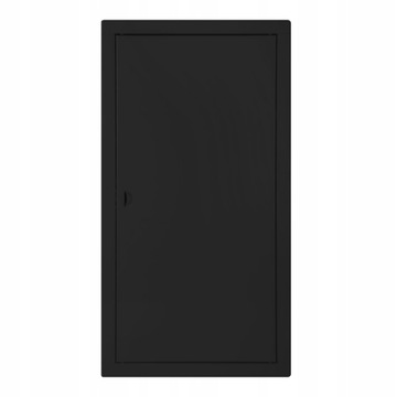 DRZWICZKI REWIZYJNE METALOWE CZARNE Z UCHWYTEM 30x60 ZATRZASK