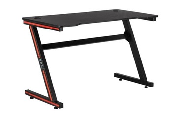 Biurko GAMINGOWE Zeus 120cm x 60cm x75cm czarno-czerwone solidne i stylowe
