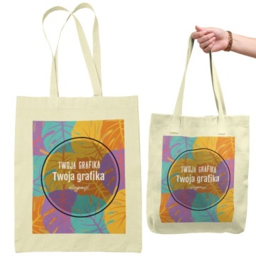 ЭКОХЛОПКОВАЯ СУМКА С СОБСТВЕННЫМ ЦВЕТНЫМ ПРИНТОМ