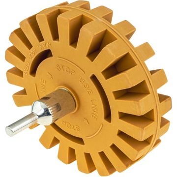 KRĄŻEK GUMOWY TOFIK DO USUWANIA KLEJU Z FELG LISTEW OZDOBNYCH ITP + ADAPTER