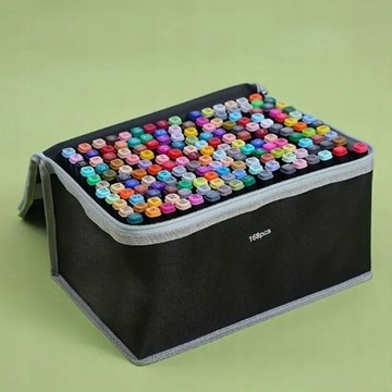 МАРКЕРЫ АЛКОГОЛЬНЫЕ ДВУХСТОРОННИЕ, МАРКЕРЫ, МАРКЕРЫ, ТРИПСЫ, 168 шт, набор, СУМКА