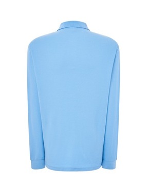 Мужская рубашка-поло с длинными рукавами JHK PORA-210 LS синяя SK размер XL