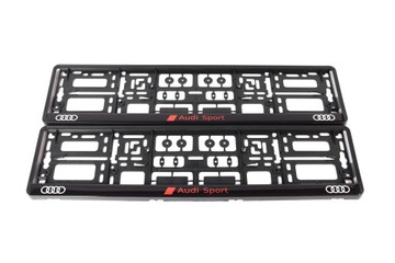 KOMPLET RAMEK AUDI SPORT TABLICE REJESTRACYJNE ASO JAKOŚĆ PREMIUM