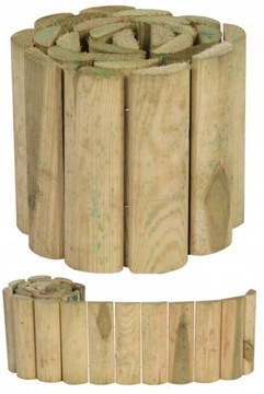 Забор-рольбордер, деревянный частокол, 100х15см, пропитанный
