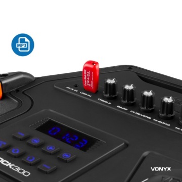Мобильная колонка ROCK300 180 Вт BT микрофон Vonyx