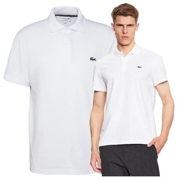koszulka polo LACOSTE meska polówka koszulka polo biala meska regular r.M