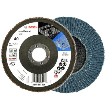 BOSCH TARCZA LISTKOWA 125mm GR.40 DO METALU