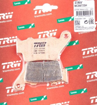 ТОРМОЗНЫЕ КОЛОДКИ TRW MCB672SH