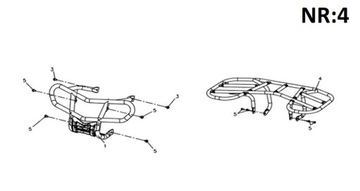 OPARCIE UCHWYT PASAŻERA Benzer Charming 110/125cc