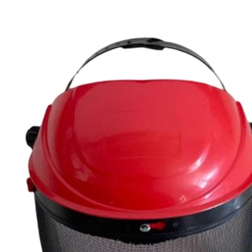 Osłona twarzy do koszenia trawy Oddychająca, bryzgoszczelna osłona z siatki leśnej, czerwona