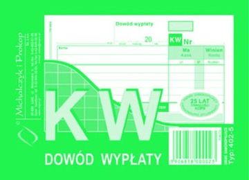 Dowód wypłaty KW MiP 402-5 A6