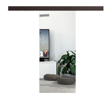 Drzwi przesuwne naścienne 90 EKO-19 wenge lustro