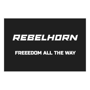 Odznaka na rzep REBELHORN FREEDOM ALL THE WAY BLACK czarny