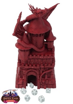Duży smok na wieży - duża wieża do kości - FatesEnd Game Master Dice Tower
