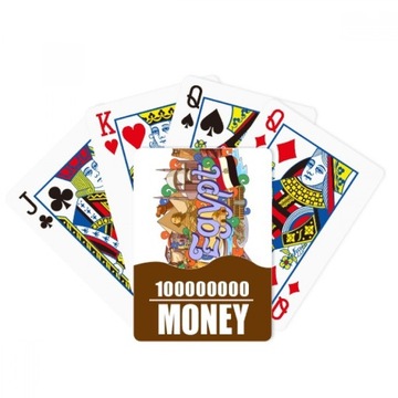 poker Egipt gra Pharaoh ręczna Graffiti w karty