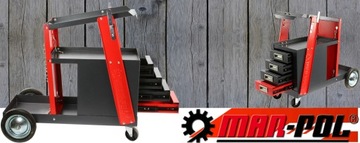 ТЕЛЕЖКА ДЛЯ СВАРОЧНОГО ИНСТРУМЕНТА ДЛЯ СВАРОЧНЫХ МАШИН С 4 ВЫДВИЖНЫМИ ВЫДВИЖНЫМИ ПОЛКАМИ ДЛЯ ЦИЛИНДРОВ