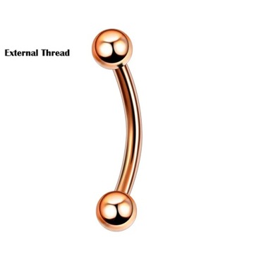 10Pcs/lot G23 Titanium Eyebrow Banana Piercing Ring Curved Barbell Lip