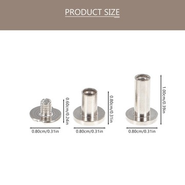 Шурупы Chicago с плоскими заклепками 30 комплектов.