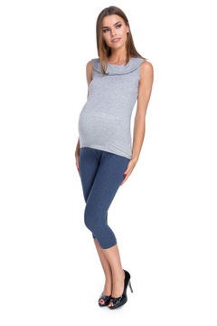 CIĄŻOWE GETRY 3/4 BAWEŁNIANE Z PANELEM PREG34 M