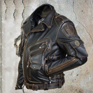 Ghost Rider ta sama kurtka męski skórzany płaszcz