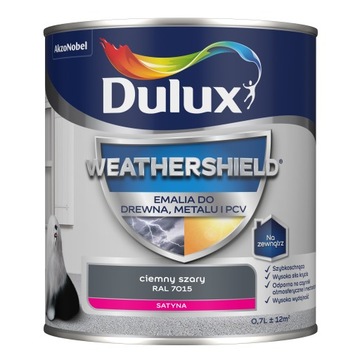 Dulux Weathershield emal. ciemn.szary RAL7015 0.7L