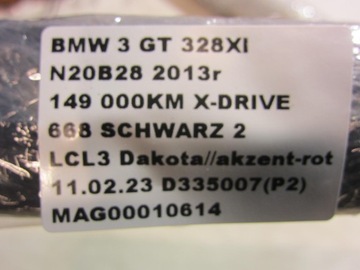 BMW F34 GT LISTWA SZYBY CZOŁOWEJ LEWA PRAW 7285947