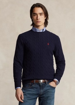 Sweter granatowy Polo Ralph Lauren XL