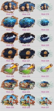 Наклейки на стену для детей 3D СКАЗКИ 100х70см